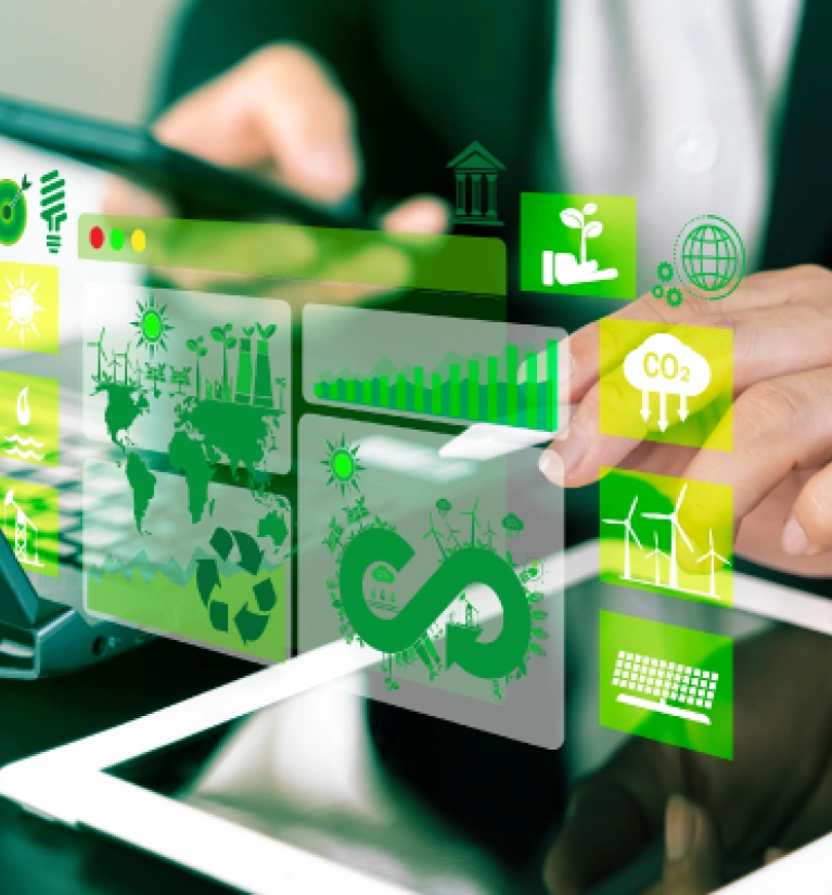 Technologie cyfrowe wspierające strategie ESG oraz transformację energetyczną w biznesie.